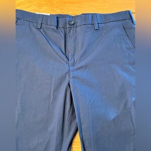 Croft and Barrow Men's Dark Blue Flat Chino Pants